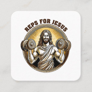 Cartão De Visita Quadrado Reps para Jesus