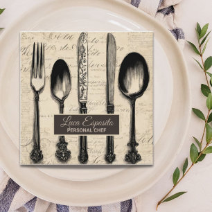 Cartão De Visita Quadrado Restaurante de catering para cervejaria