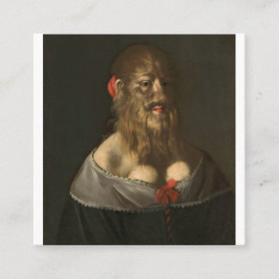 Cartão De Visita Quadrado Retrato De Barbara Van Beck Curiosidades E Oddit