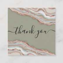 rosa de ouro moderno obrigado agate para sua ordem