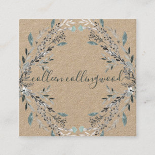 Cartão De Visita Quadrado Roteiro manuscrito de papel do Professional Modern