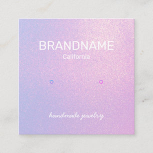 Cartão De Visita Quadrado Roxo cor gradiente de textura Rótulos Pontes Logo
