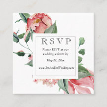 RSVP do Website de Casamento da Magnolia Rosa Negr
