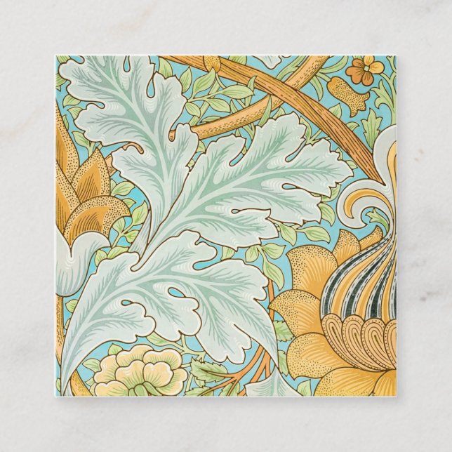 Cartão De Visita Quadrado Rua. James Pattern (1881) Por William Morris (Frente)