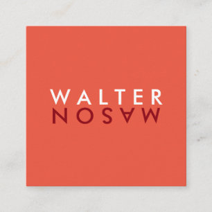 Cartão De Visita Quadrado Sacudir da letra