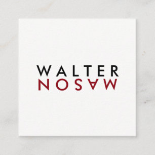 Cartão De Visita Quadrado Sacudir da letra