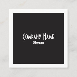 Cartão De Visita Quadrado Sal e Bordas de Pimenta e Quadrados