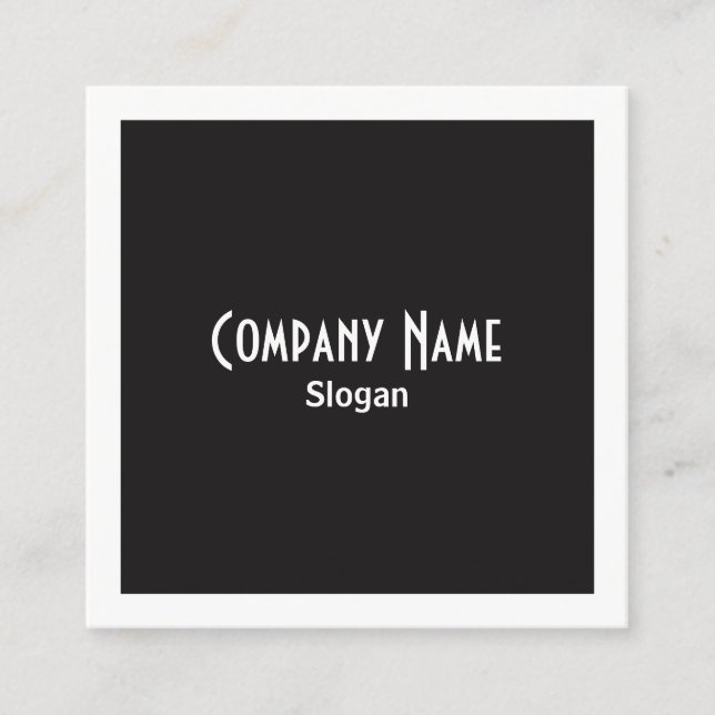 Cartão De Visita Quadrado Sal e Bordas de Pimenta e Quadrados (Frente)