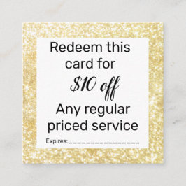 Cartão De Visita Quadrado Salão e promocional spa