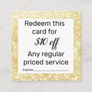 Cartão De Visita Quadrado Salão e promocional spa