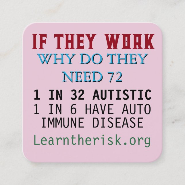 Cartão De Visita Quadrado Sam, diga não (Frente)