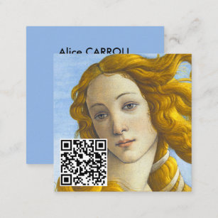 Cartão De Visita Quadrado Sandro Botticelli - Nascimento de Vênus - Código Q