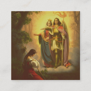 Cartão De Visita Quadrado Santa Joana d'Arc