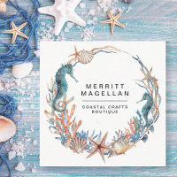Seacavalo Starfish Seashell Wreath Square