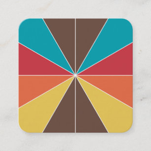 Cartão De Visita Quadrado Segmentos de cor 05