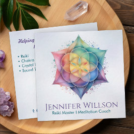 Cartão De Visita Quadrado Sementes de Lotus