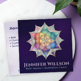 Cartão De Visita Quadrado Sementes de Lotus