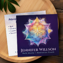 Cartão De Visita Quadrado Sementes de Lotus