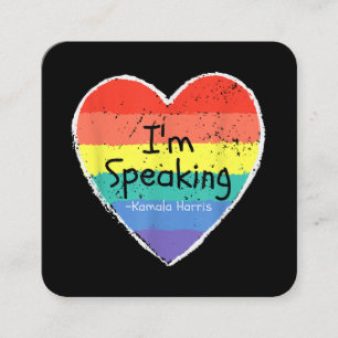 Cartão De Visita Quadrado Senhora Vice Presidente, estou falando Kamala Harr