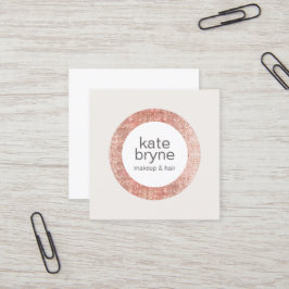 Cartão De Visita Quadrado Sequência Dourada moderna do Cosmetólogo Beauty Sa