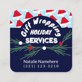 Cartão De Visita Quadrado Serviço de Encerramento de Presente Profissional M