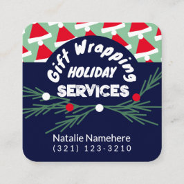 Cartão De Visita Quadrado Serviço de Encerramento de Presentes Profissionais
