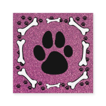 Serviço de Pet de Colunas Cachorro Ossos Rosa