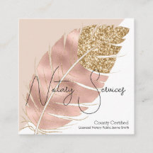 Serviços de Notário Pink Gold Glitter Chic
