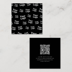 Cartão De Visita Quadrado Seu logotipo de design ou negócios Posicionament