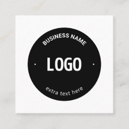 Cartão De Visita Quadrado Seu logotipo, imagem ou Design e texto editável
