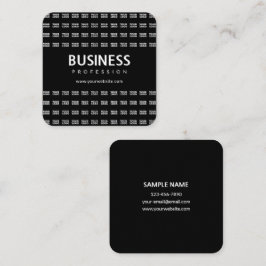 Cartão De Visita Quadrado Seu logotipo, Padrão e nome comercial editável