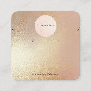 Cartão De Visita Quadrado Seu logotipo, Tela de joias do Shimmer Dourado mod