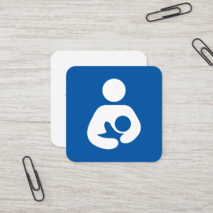 Cartão De Visita Quadrado Símbolo do consultante do fluxo de leite