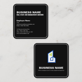 Cartão De Visita Quadrado Simples e Editável Profissional Moderno