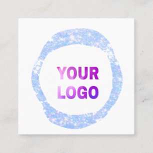 Cartão De Visita Quadrado simples e mínimo adicione seu logotipo/design aqui