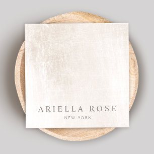 Cartão De Visita Quadrado Simples Elegante Esmagado Brancos de Mármore Profi