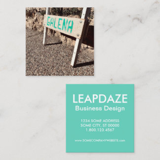 Cartão De Visita Quadrado sinal da calçada de galena