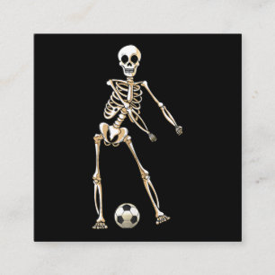 Cartão De Visita Quadrado Skeleton Soccer Halloween Floseen Dance Cosplay