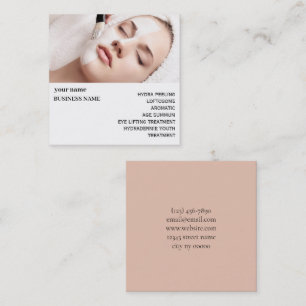 Cartão De Visita Quadrado Skincare & Beauty Salon