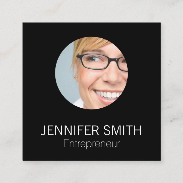 Cartão De Visita Quadrado Sleek corporativo (Frente)