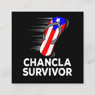 Cartão De Visita Quadrado Sobrevivente de Chancla