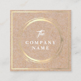 Cartão de visita quadrado social IMPRESSO Kraft do