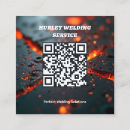 Cartão De Visita Quadrado Soldadura QR