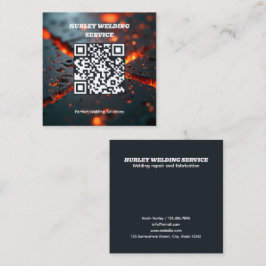 Cartão De Visita Quadrado Soldadura QR