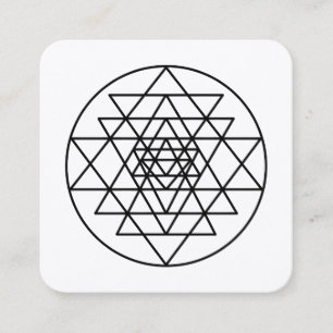 Cartão De Visita Quadrado Sri Yantra