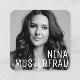 Cartão De Visita Quadrado Stylische Foto Visitenkarten Vorlage - 