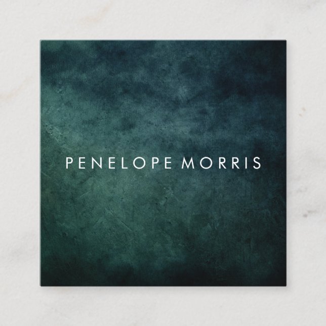 Cartão De Visita Quadrado Stylist de beleza Abstrato azul (Frente)