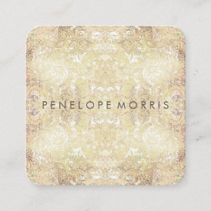 Cartão De Visita Quadrado Stylist de beleza com aparência de abstrato Lace