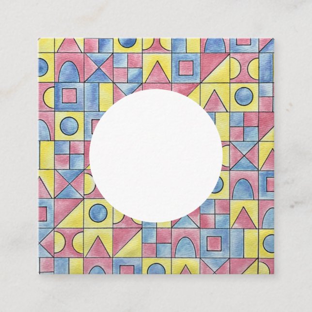 Cartão De Visita Quadrado Sudoku One-Modern Minimalista (Frente)