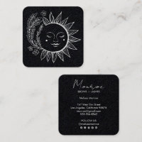 Sun Flowers Boho Line Art Elegante Mídia Social